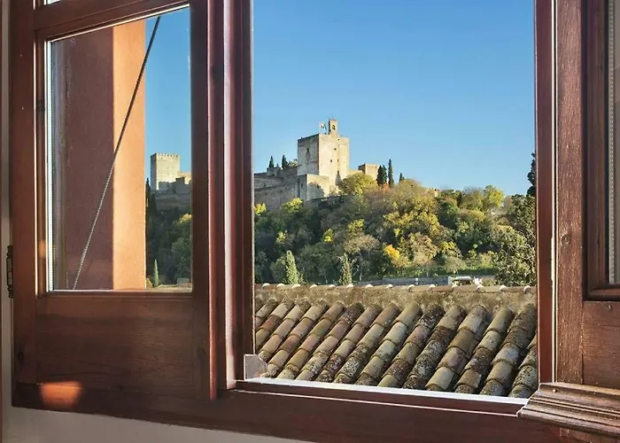 Luminous Alhambra View In Albayzín